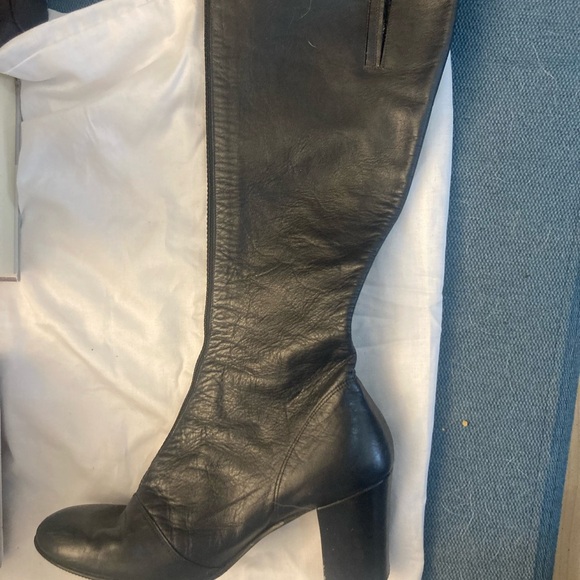 Vintage Navy Boots With Front Zipper - Picture 7 of 8